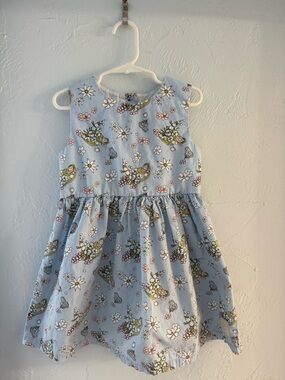 May Gibbs Gumnut Babies Light Blue Floral Sleeveless Kids Dress
